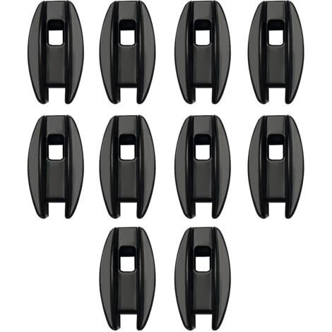 Lot de 10 isolateurs de poteau d'angle, isolateurs de clôture électroniques, isolateurs de clôture électrique résistants aux intempéries et à la pluie pour fil de clôture électrique (noir) (1/5)