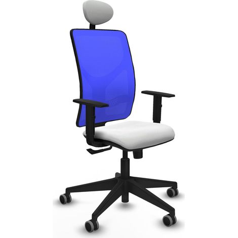 Sedia da ufficio piqueras y crespo Motilla blu struttura bianca (1/2)