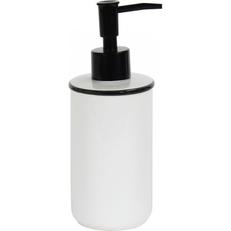 Dispensador de jabón de cerámica Marcel, blanco y negro Centrale Brico