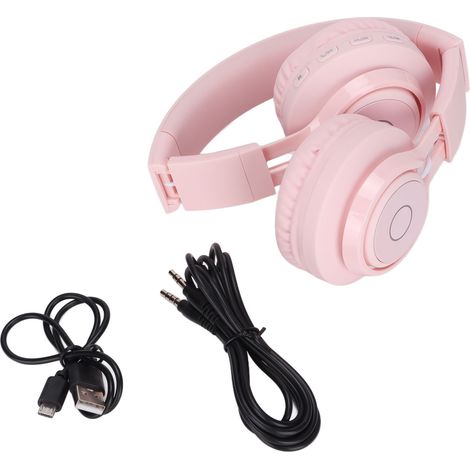 Casque Bluetooth enfant BT06C, pliable et ajustable, avec micro, lumière RGB multicolore, pour étude (1/5)