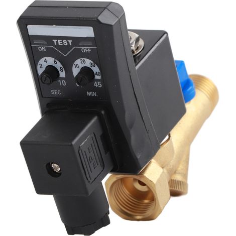 Vanne de purge électronique temporisée automatique G1/2 DN15 pour condensats de compresseur d'air (AC110V)