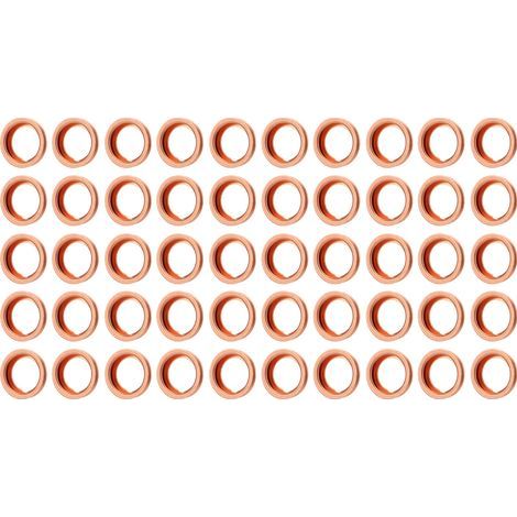 Joint De Bouchon De Vidange D'huile En Cuivre 50 Pièces Rondelles De Remplacement Pour EX35 FX35 FX45 Rondelles D'écrasement Pour Moteur Voiture Pièces Auto Moteur Cylindre Clé de Vidange Accessoires. (1/5)