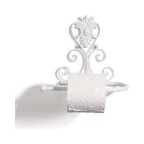Toilet Papier Support Mural Vintage Papier Hygiénique Rouleau Porte Serviette Cintre Salle de Bain Porte-rouleau (White) (1/5)