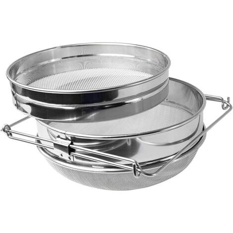 BUNTHAUS Double tamis inox pour ruche - matériel apiculture, extraction miel, projet jardinage durable (1/5)