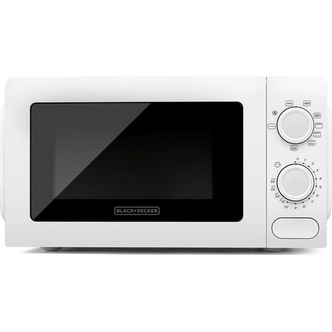 Black+decker BXMZ700E Forno a Microonde con Grill 20 L 700W Grill 900W 5 Livelli di Potenza Timer 30 min colore Bianco (1/5)