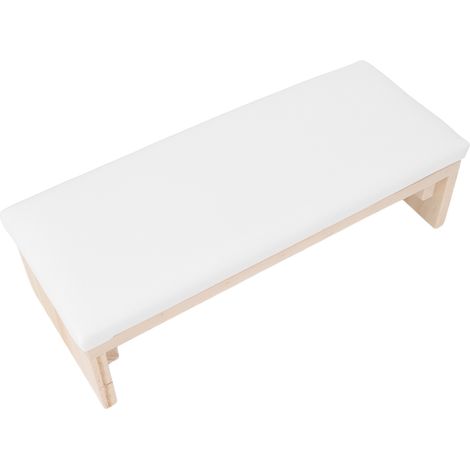 Coussin de Repos pour Prothésistes Ongulaires en Similicuir Doux - Oreiller Confort pour Manucure et Nail Art, Idéal Salon & Maison - Blanc (1/5)