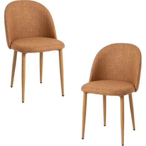 Packs Sillas Comedor - Pack 2 Sillas Vint Tela - Marrón arena (1/5)