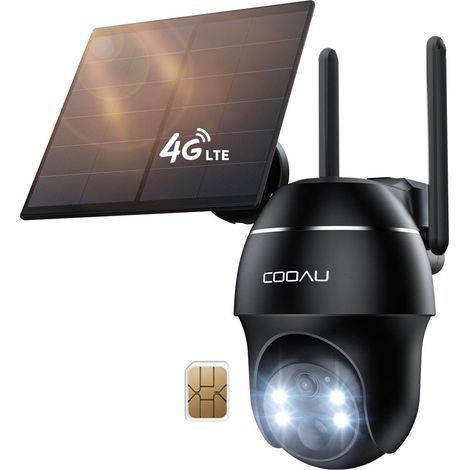4G Camera Surveillance Extérieure sans Fil, 2K 3MP Caméra Solaire (1/5)