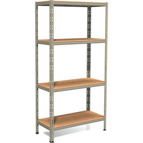 Scaffali in Metallo 4 Ripiani Legno 80x30 Rinforzati Scaffalatura Modulare (1/4)