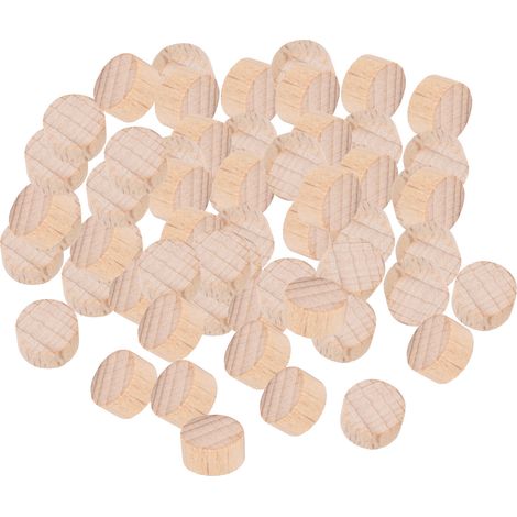 Beech Unfinished Wood Slice DIY Crafts Round Wood Discs Chip Accessory 100pcs x 3 Bags1cm (1/5)