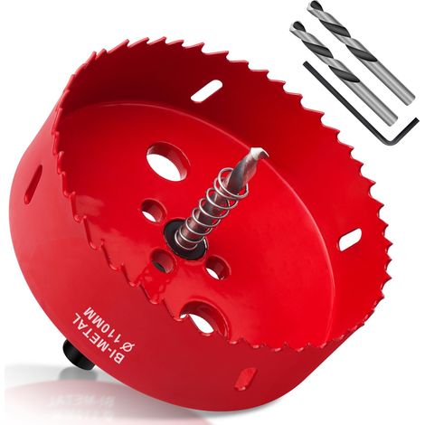 Scie Cloche 110mm, HSS M42 Bi-Métal Scies-cloches Bois 1 Pièce Rouge (1/5)