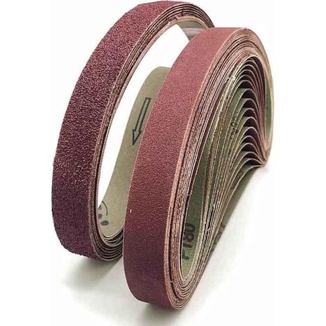 Bande abrasive - Non spécifié - 25x762 mm - 30 bandes - 5 types de grains - Ponceuses à bande (1/3)