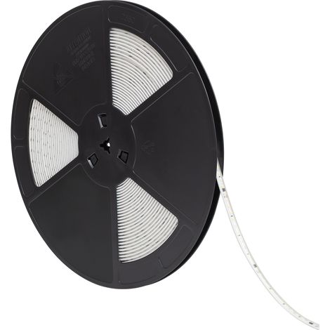 Ruban LED Dimmable 220V SMD Auto-Redressement 120 LED/m BOBINE 20m 8,5W/m 750lm/m Largeur 10mm Coupe 10cm IP65 2700K Blanc chaud (1/3)