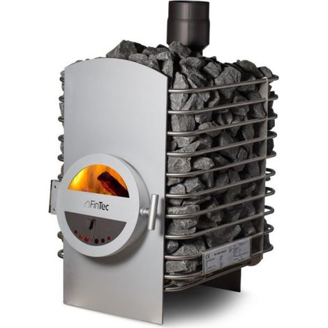 FinTec LORA Robust 14,6 kW Holz-Saunaofen holzbefeuerter Saunaofen mit BImSchV 2