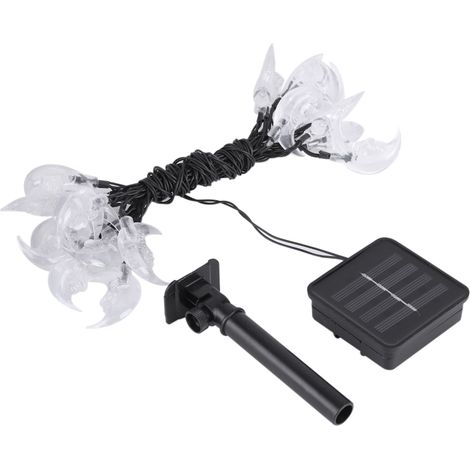 Luces De Cadena Solar - 20 Led - Forma De Luna - Para Jardín Patio Y Decoración Exterior - 4,7 M - 1 Unidad (1/5)