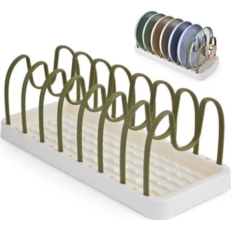 Vert SaugeRange Casserole et Poles Tiroir Cuisine Rangement Couvercle Rglable Vaisselle Assiette Porte Plastique PZCC (1/4)