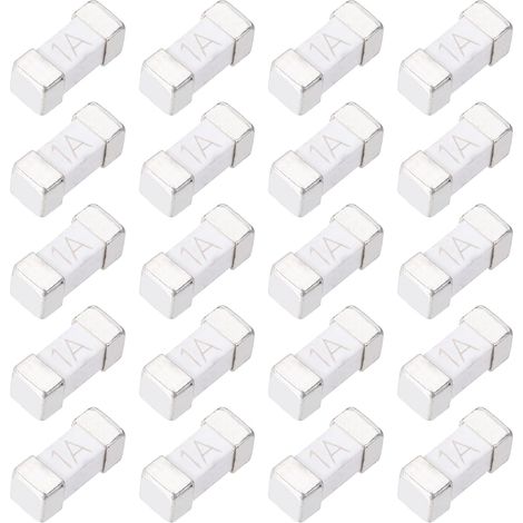 20Pack 250V 1A Fusible à Montage en Surface, Fusible Céramique Carré 1808 à Action Rapide Unique pour Éclairage LED, Appareils à Batterie (1/5)