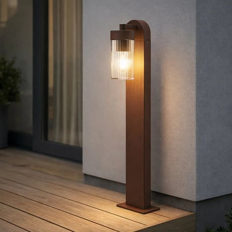[NEUWERTIG] B-Ware Lindby Wegeleuchte Außenlampe Kaliro Rostfarben Aluminium E27 Led 60 Cm Ip54