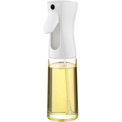 Vaporisateur d'huile à pression de 200 ml pour la cuisson, flacon pulvérisateur d'huile alimentaire pour friteuse à air, distributeur d'huile d'olive pour la cuisine, blanc (1/5)