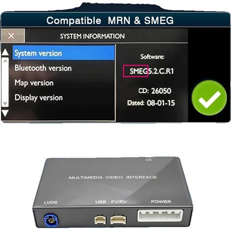 Interface CarPlay Android Auto, Connectivité transparente, Qualité audio améliorée, Caméra OEM manuelle smeg (1/2)