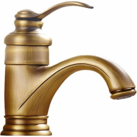 Antique Retro Robinet De Bain Bassin Européen Chaud Et Froid Lavabo De La Salle De Bains Mitigeur en Bronze Finition Cruches Vintage Spray Dessin Balcon Bar Toilettes Lave-Mains Robinet d'eau() (1/5)