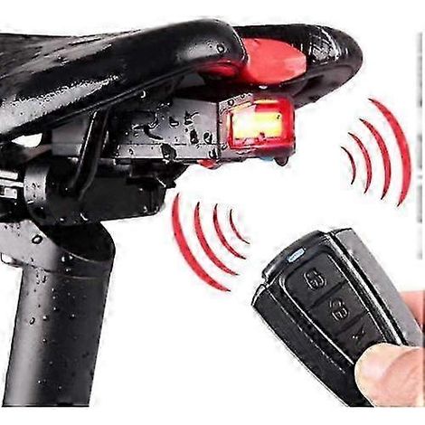 Luz trasera con alarma para bicicleta, luz trasera inteligente antirrobo para bicicleta, luz trasera con alarma para bicicleta (1/3)