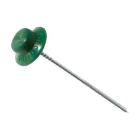 CHIODO CON RONDELLA PER FISSAGGIO LASTRE 2,8x60 mm, Col. Verde - Conf. 50 pezzi - ONDULINE