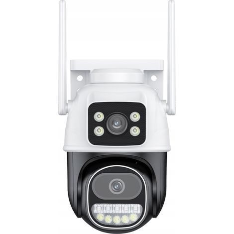 Caméra extérieure rotative double IP Wi-Fi 8 MP