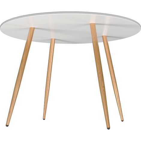 Mömax Esstisch John Weiß MDF rund L/B/H ca. 90/90/75 cm (1/5)