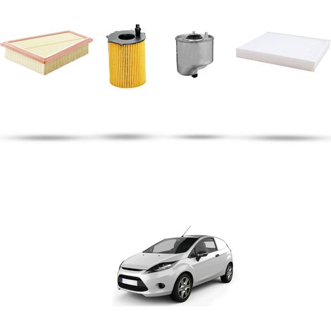 Kit tagliando 4 filtri compatibile con Ford Fiesta VI 1.5 Tdci 55kw dal 2012 (1/5)