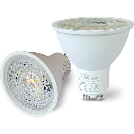 LED GU10 5W 38° Beam Angle 430lm, LED Spot Light GU10 Warm White 3000K 220-240V, 5W Equivalent to 50W Halogen. (1/4)