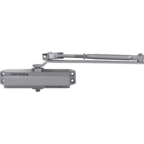 COFAN cierrapuertas sin retención-40/65kgs-acabado blanco , Cierrapuertas, Cuerpo de zamack. Brazo en acero. Muelle en acero lubricado. Válvulas de reglaje con dispositivo termostà (1/2)