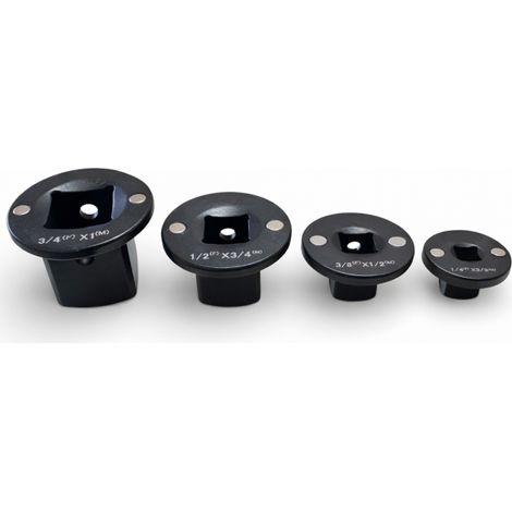Set 4 Adattatori per Bussole a Basso Profilo 1/4–3/8–1/2–3/4–1 Pollice FS-42201
