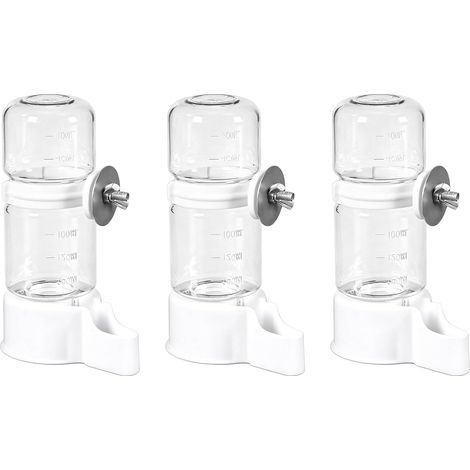 Abreuvoir Automatique Oiseau - Lot de 3 - 140 ML - Plastique Transparent - Anti-débordement - Pour Perruches Et Perroquets (1/5)