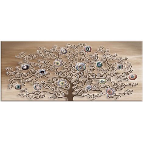Lupia - Quadro su tela BRILLANT con Glitter tema Albero della Vita TREE 52x122 cm (1/4)