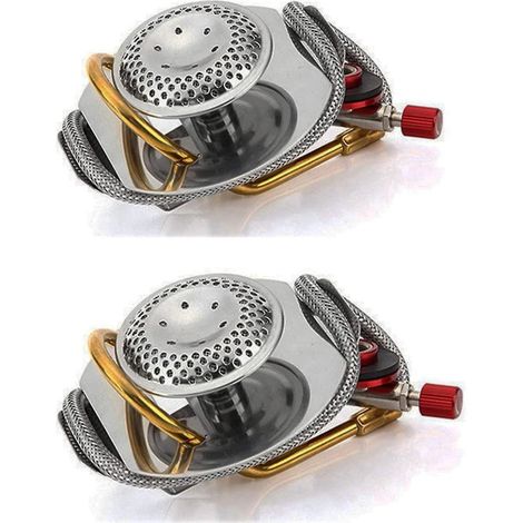 Lot de 2 brûleurs à gaz pour réchaud Trangia, système de réchaud à gaz de camping, adaptateur de conversion pour réchaud Trangia GS2000, homologué CE pour la plupart des réchauds à alcool. (1/5)