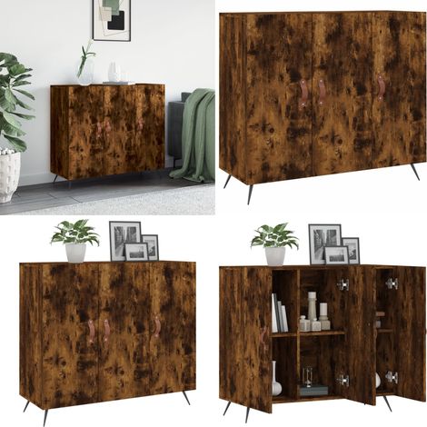 Sideboard Räuchereiche 90x34x80 cm Holzwerkstoff - Sideboard - Wohnwand - Regal - Wohnzimmermöbel - Holzmöbel - Home & Living (1/5)