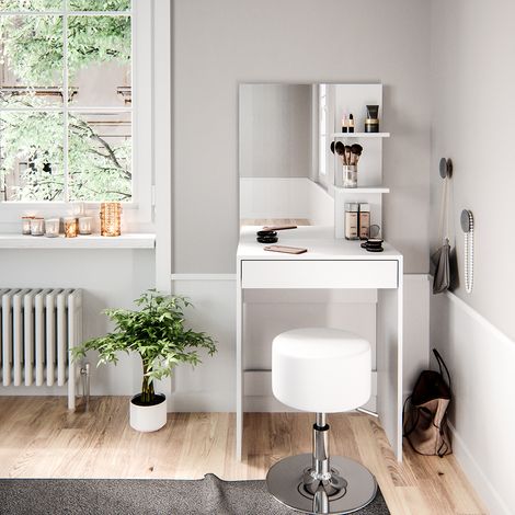 Schminktisch Isabelle, Weiß, 60 cm mit Hocker, Vicco