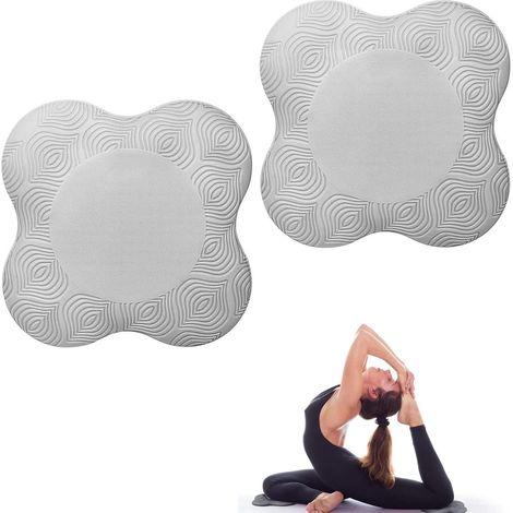 Yoga Pilates Knee Pad 2 Pieces – Ergonomic Non-Slip TPE Cushion 20 x 20 x 2 cm – Lightweight Accessory for Knee Elbow Ankle Protection Indoor Outdoor Use (1/5)
