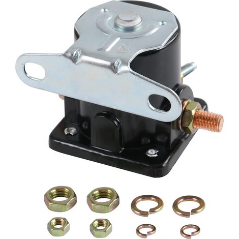 Neues Starter-Magnetrelais SW-3 Ersatz für Ford Jeep Lincoln Mercury 1958–1991. Ersetzt C6AF, C7AF, C3912, C9AF, D2AF11450AA, 50–430, B-6A-11450A SW3 12 V, Schwarz (1/5)