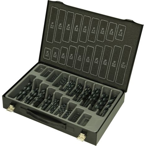 Jeu de forets spiralés HSS-R avec tige cylindrique