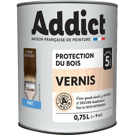 Vernis Addict Bois Mat Chêne Rustique 750ml - Addict