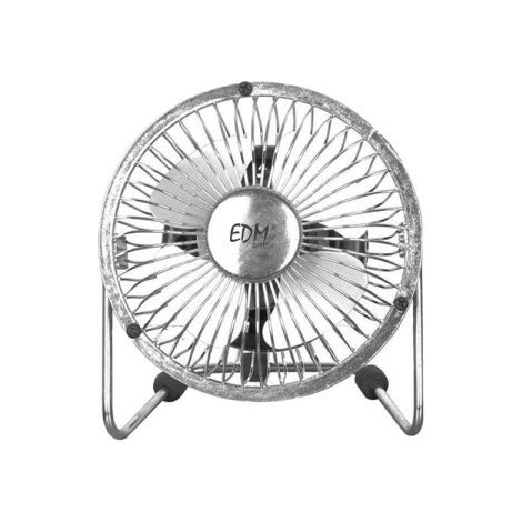 Mini ventilatore industriale da tavolo colore Cromo potenza 15w pale ø10x15cm EDM (1/3)