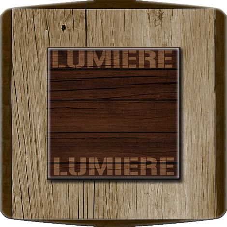 Interrupteur décoré bois lumière