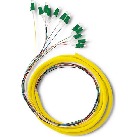 Qoltec 12 x Jarretière fibre optique LC/APC Monomode G657A2 2 m (1/4)