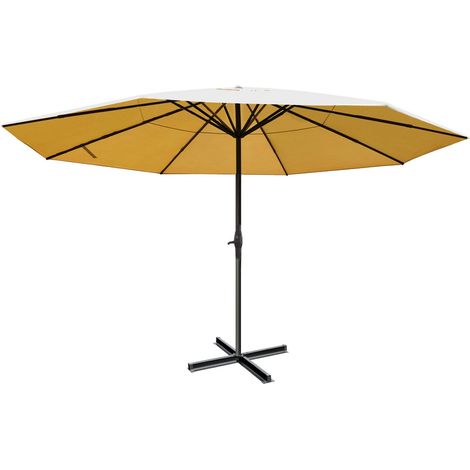 Ombrellone giardino spiaggia T45 Merano Pro ø 500cm senza base senza volante avorio (1/5)