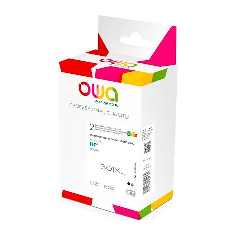 Pack cartouche Owa compatible HP 301XL couleurs pour imprimante jet d'encre (1/5)