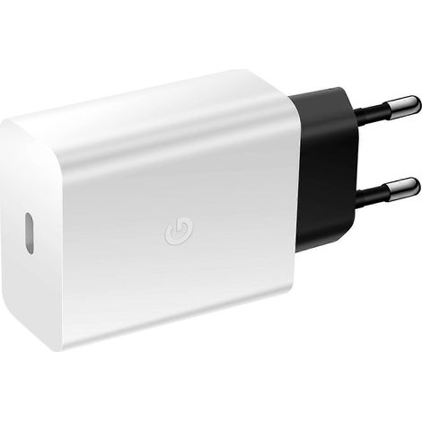 Chargeur mural USB-C 3A, prend en charge la charge rapide 30W, compatible avec les smartphones/tablettes, blanc. (1/5)
