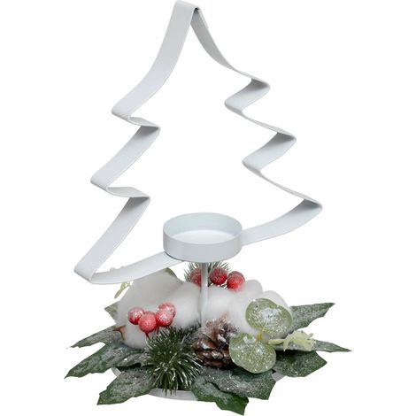 Abete php in metallo bianco 25cm - Feeric lights & christmas (1/2)