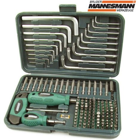 JUEGO DE PUNTAS Y DESTORNILLADORES MANNESMANN M29805 139 piezas